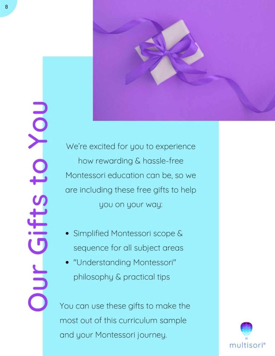 Sample page: Our Gifts to You