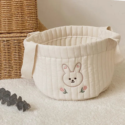 Cute Bear Embroidery Storage Basket