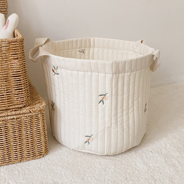 Cute Bear Embroidery Storage Basket