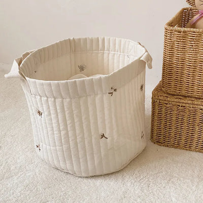 Cute Bear Embroidery Storage Basket