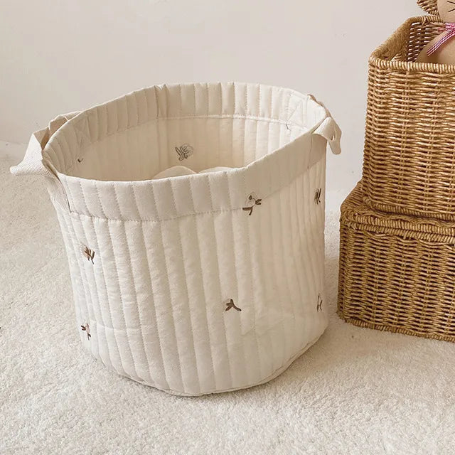 Cute Bear Embroidery Storage Basket