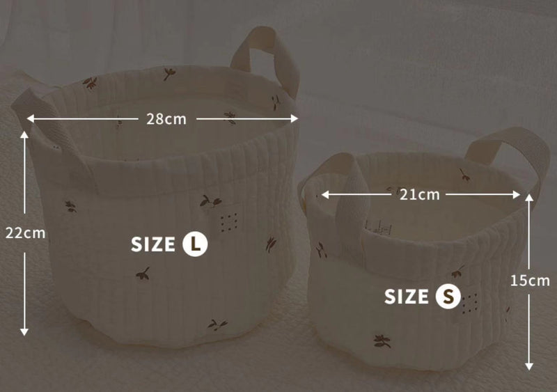 Cute Bear Embroidery Storage Basket