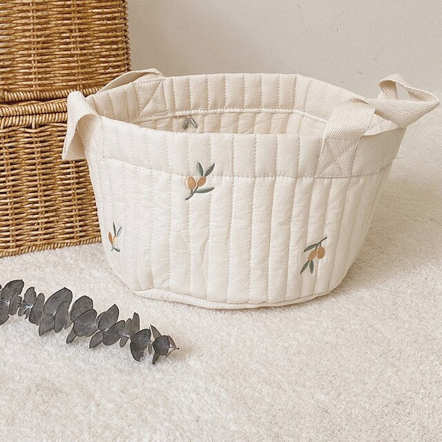 Cute Bear Embroidery Storage Basket