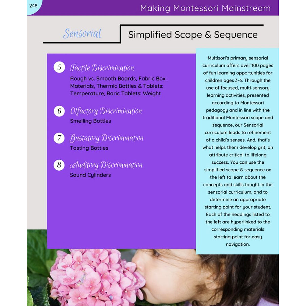 Montessori Primary Sensorial Curriculum (Ages 3-6)