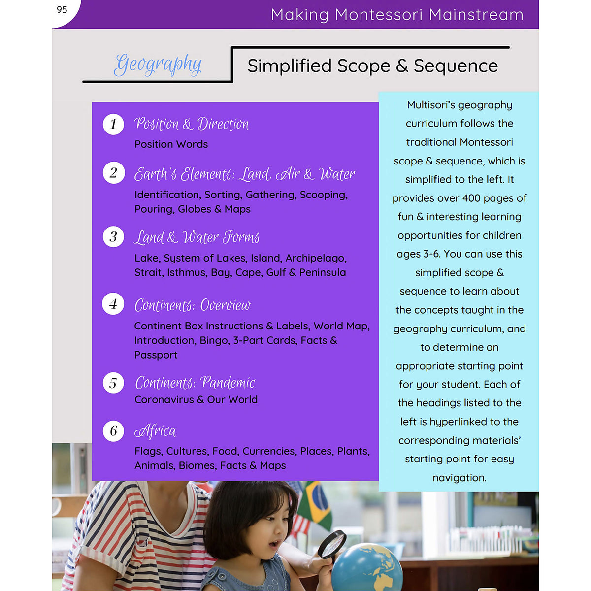 Montessori Primary Geography (Culture) Curriculum (Ages 3-6)