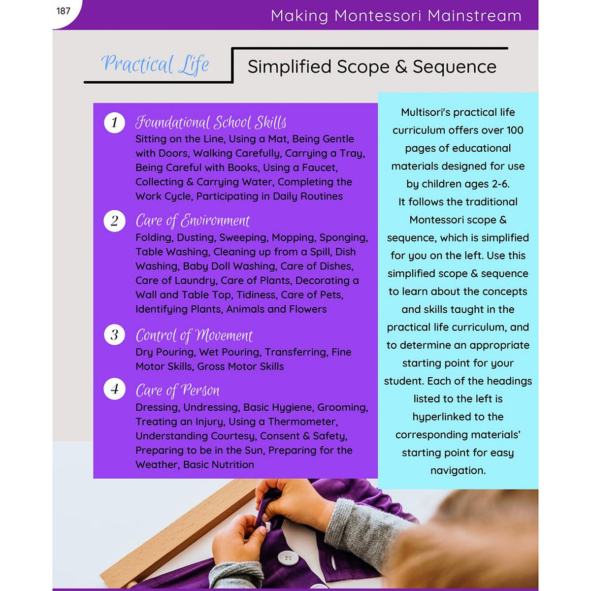 Montessori Toddler Practical Life Curriculum (Ages 18-36 Months)