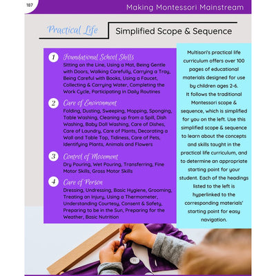 Montessori Toddler Practical Life Curriculum (Ages 18-36 Months)