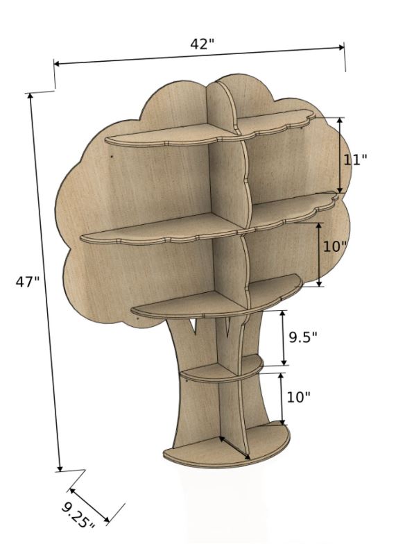 The Giving Tree Inspired Bookshelf