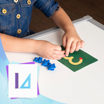 young child tracing the number 3 on sandpaper numbers - Montessori math curriculum homeschool