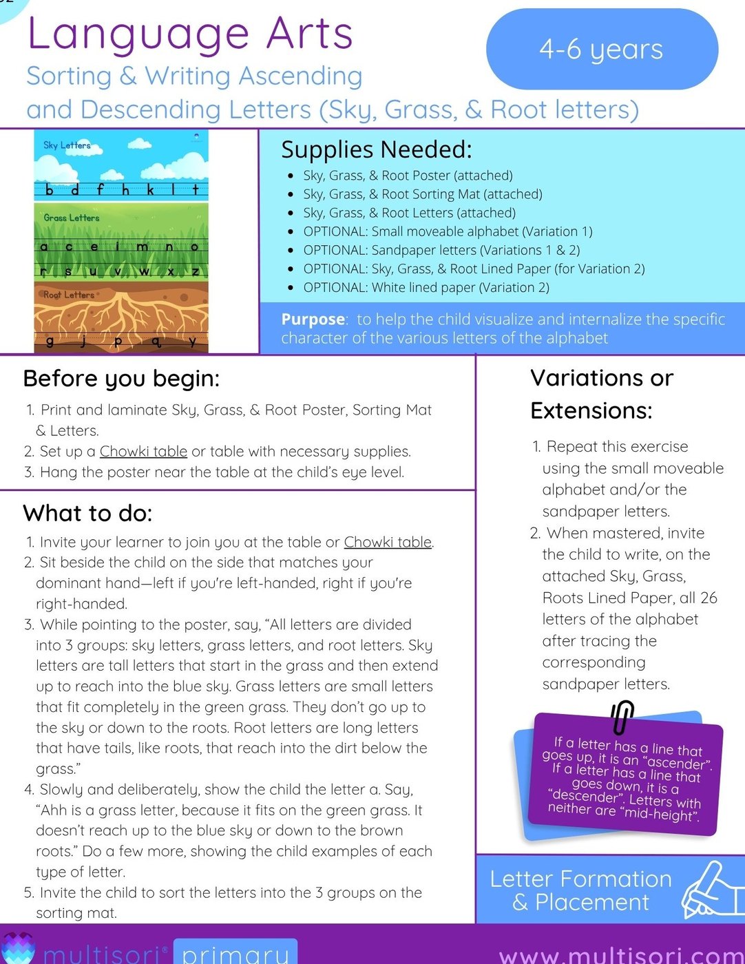 Sample page: printable cards