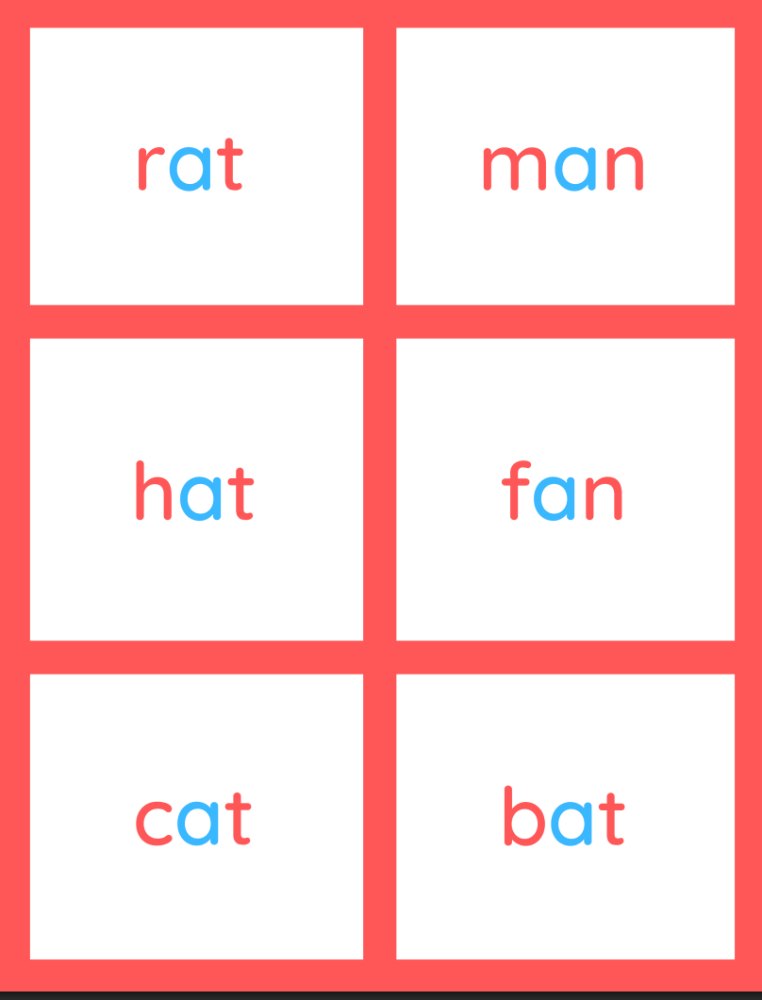 Sample page: printable cards