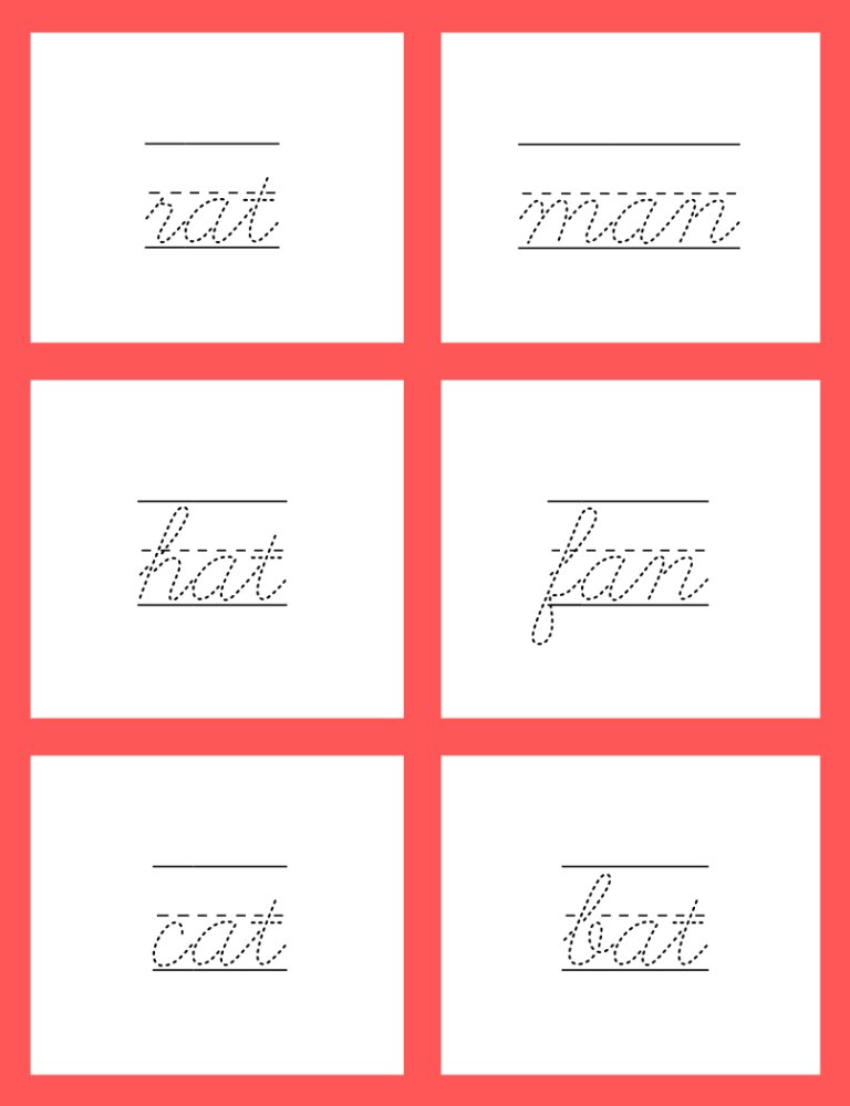 Sample page: printable cards